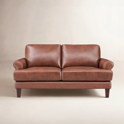 Maybell 58" Genuine Leather Loveseat