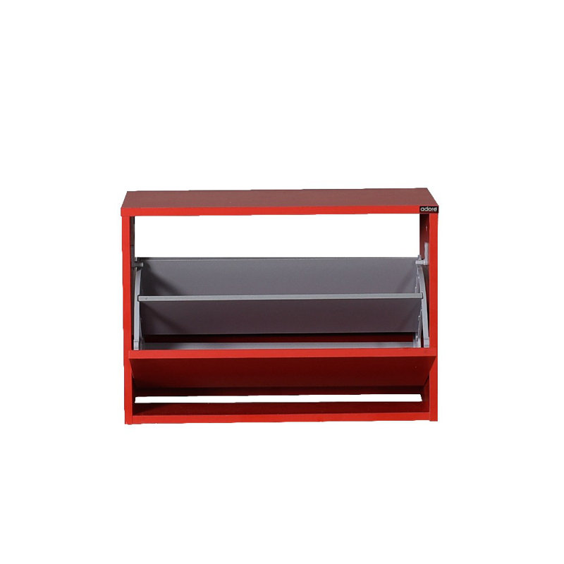Baneen 8 Pair Shoe Storage Cabinet, Red