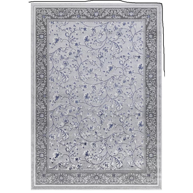Floral Flatweave Area Rug, Round 120 cm
