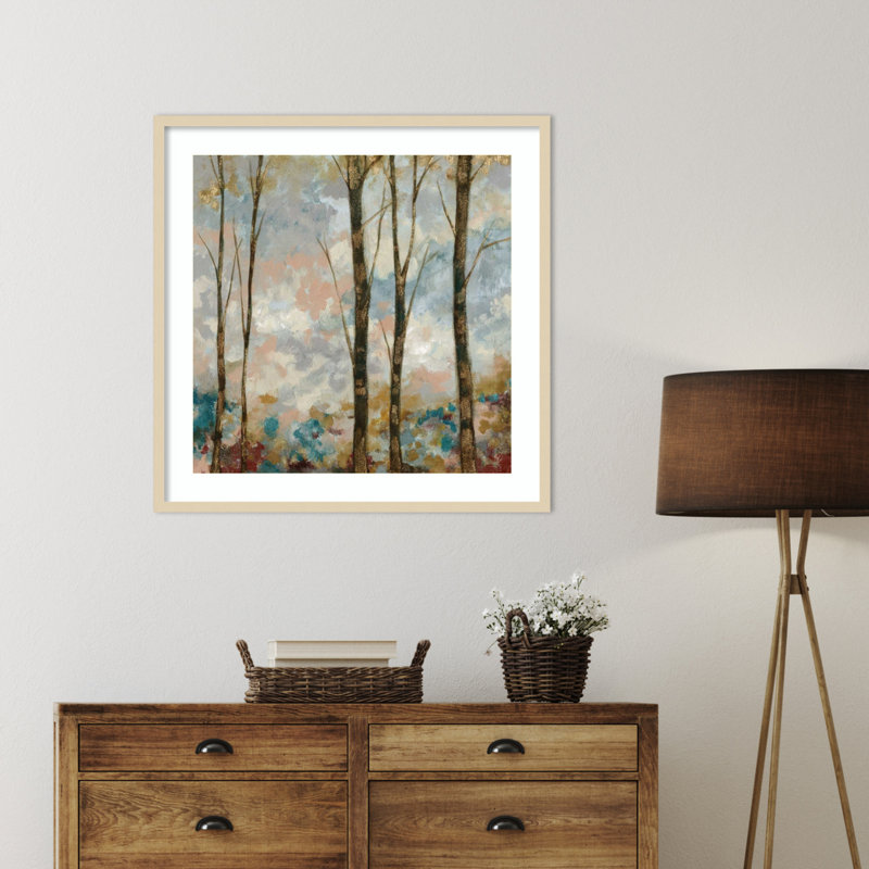 «Aural Arbor II» par Jennifer Goldberger, reproduction d'art encadrée sur bois, H 33 po x l 33 po