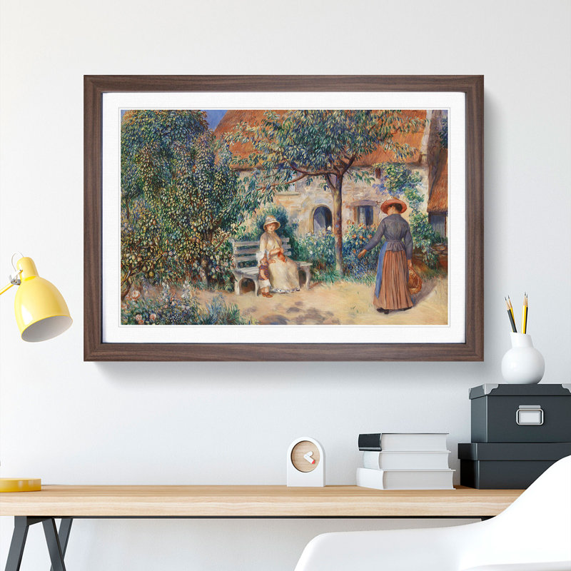 In Brittany by Pierre-Auguste Renoir - Picture Frame Painting, 36cm H x 48cm W x 2cm D, Walnut