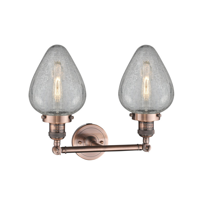 Éclairage pour salle de bain à intensité variable 2 lumières Shauna, Cuivre antique
