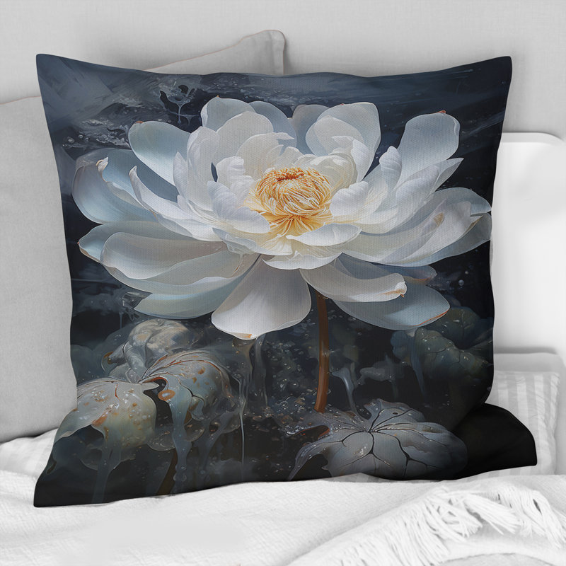Coussin White Flower Delicate Intricacy I