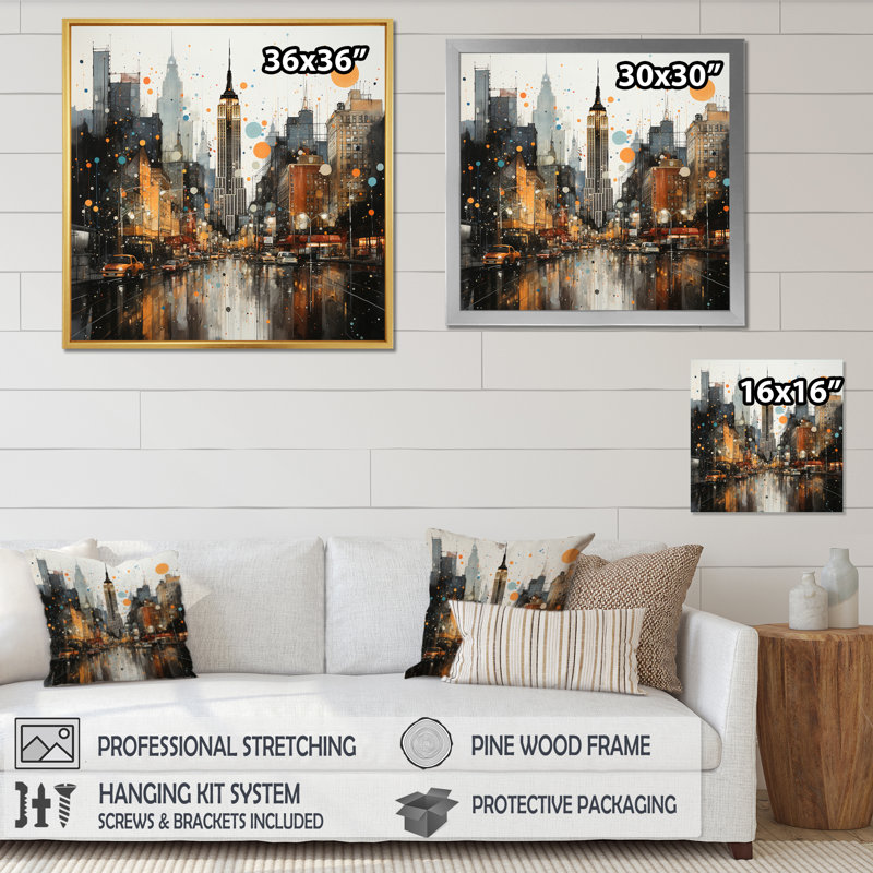 City Rhythm Street II - reproduction, H 24 po x l 24 po x P 1 po, Cadre photo noir