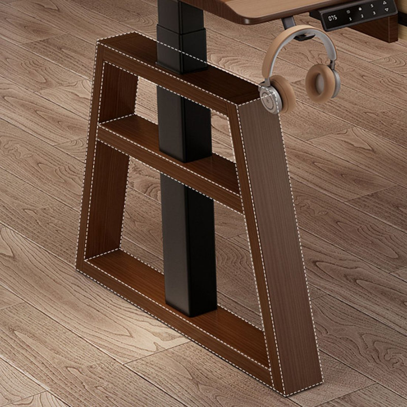 Bureau d'ordinateur à hauteur réglable en bois massif Smart Electric, H 24,41 po x l 62,99 po x P 27,56 po