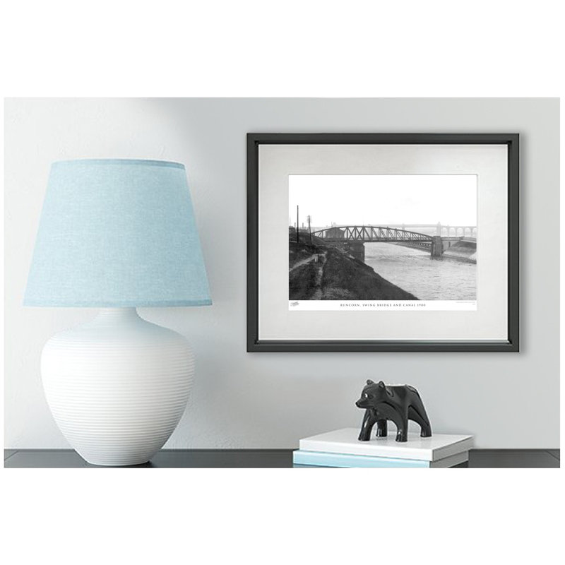 Runcorn, Swing Bridge And Canal 1900 - Single Picture Frame Print, 45cm H x 60cm W x 2.3cm D