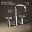 Kohler Purist® Widespread Bathroom Faucet with Pop-Up Drain Assembly, 3-Hole High Arc Cross Handle Bathroom Sink Faucet, 1.2 gpm-32738684