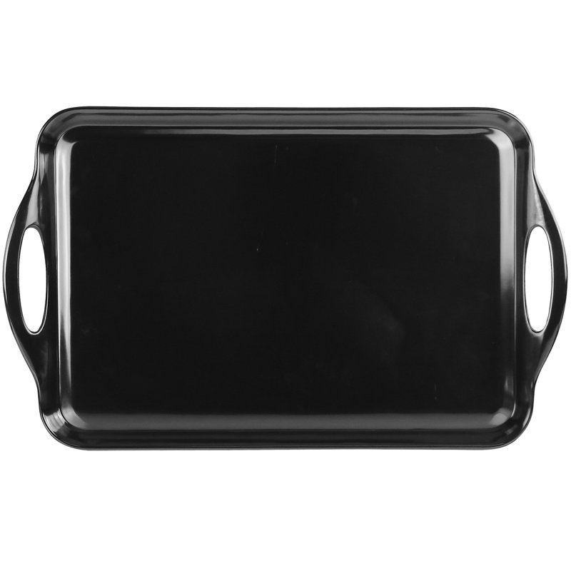 Plateau rectangulaire en plastique mélaminé 18 po Reston Lloyd, Noir, noir, noir, noir