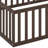 Wooden Floor Bed Frame With Fence and Door-491326512-491326519
