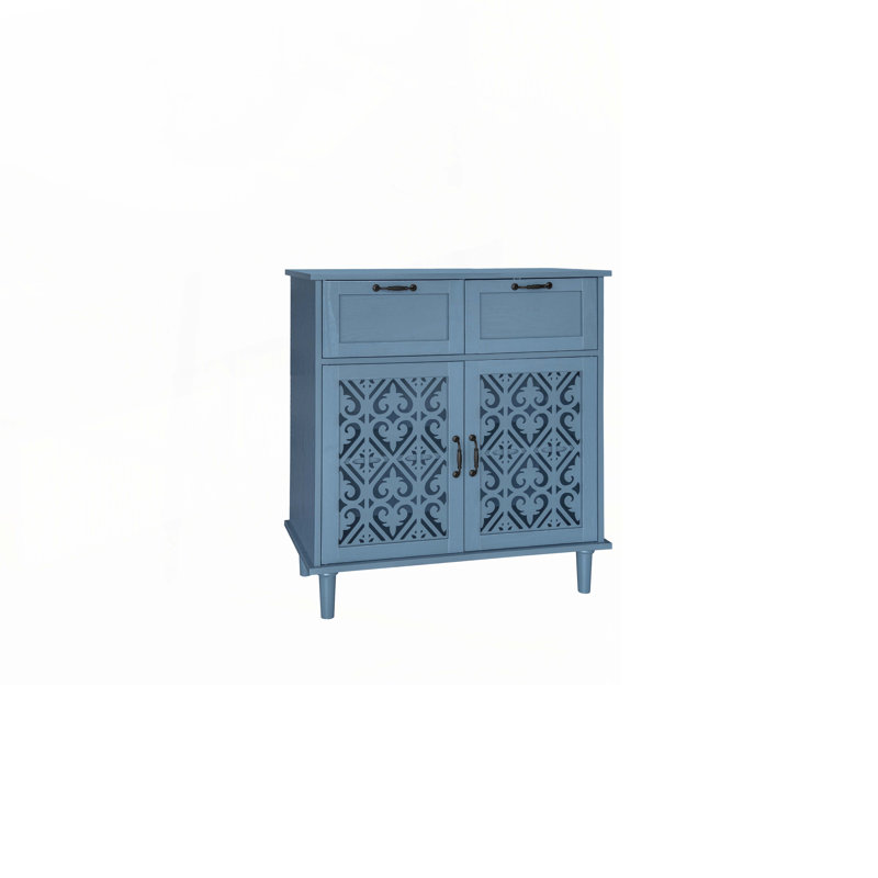 Wood Console Table with 2 Drawers,2Doors