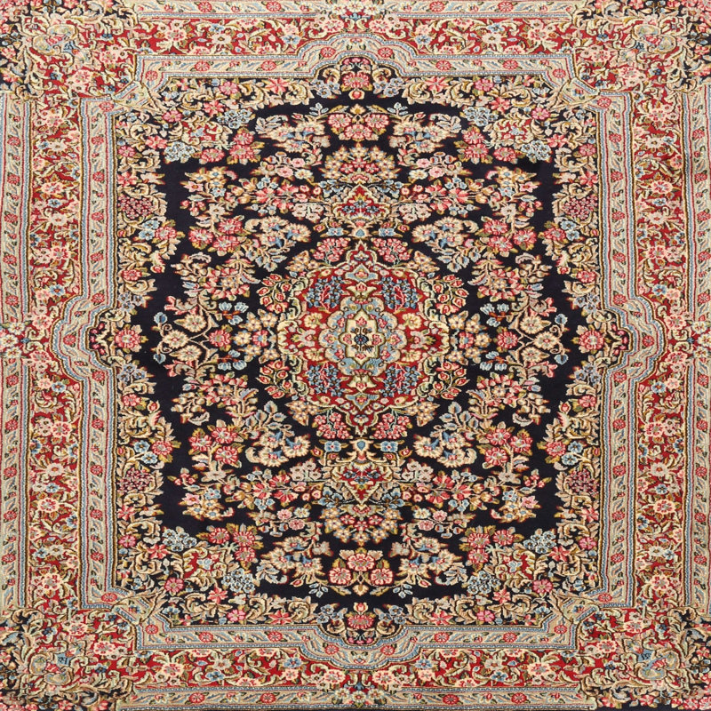 Tapis beige/gris traditionnel Dankrad, Rond 5 pi