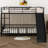 Twin Over Twin Size Metal Bunk Bed With Slide And Guardrails-1857813491