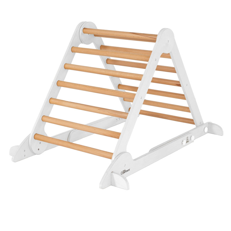 Triangle «Apprendre et grimper», Blanc doux avec naturel