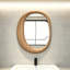 Miroir mural asymétrique en bois manufacturé-407013672-407013679