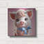  «Cute Pink Pig» par Rey Klimt, art mural en métal-1488525870