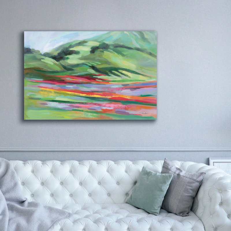  «Emerald Mountain» par Silvia Vassileva, art mural sur toile, 60 po x 40 po
