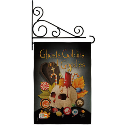 Ghosts goblins et goods polyester de 2 côtés 19 x 13 po ensemble de drapeau