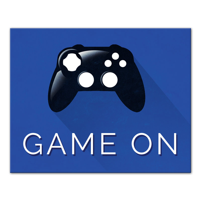 Art sur toile game on toile Brock, H 16 po x l 20 po x P 1,25 po, Bleu