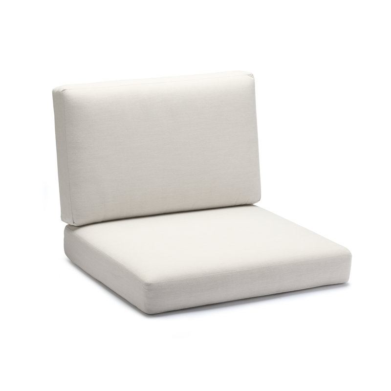 Casual Cushion METADRI(TM) Deep Seat Patio Cushion, Reticulated Foam Dries 50% Faster, Sunbrella Fade & Water Resistant 24"W x 26"D, 4" thick, Cast Pumice