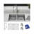 Crosstown Stainless Steel 32" L x 19" W Undermout Kitchen Sink with Faucet