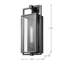 Lanterne murale d'extérieur en verre biseauté noir Liberty Hill-981027548