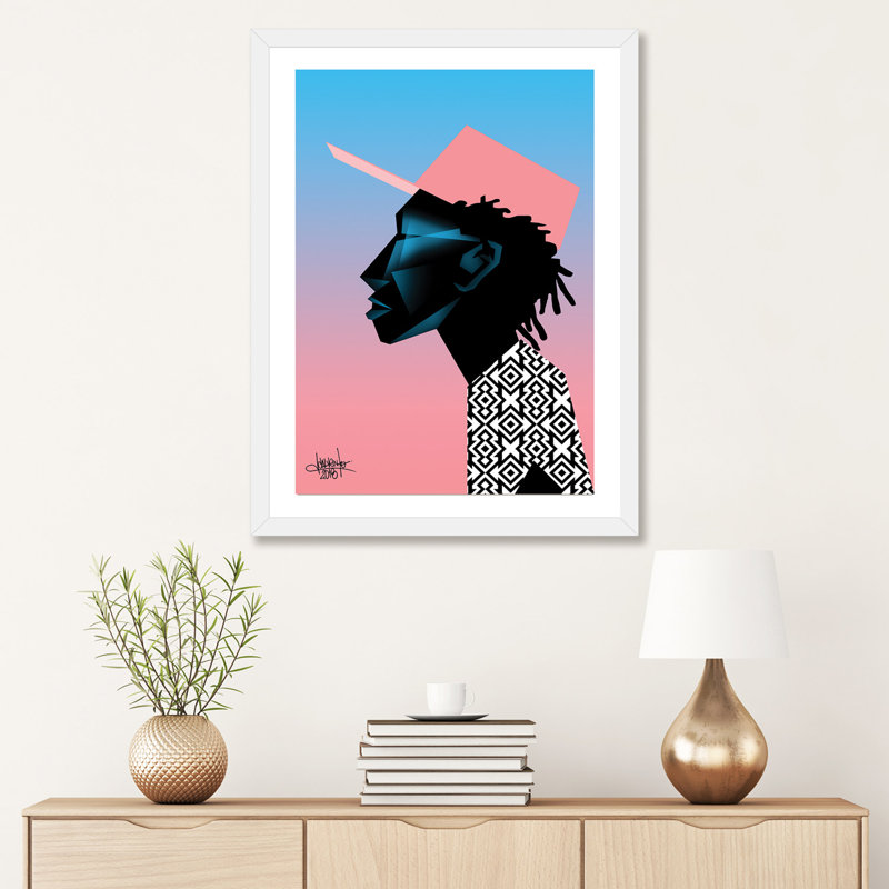 «Space Is the Place IV» par VCalvento, impression, H 32 po x l 24 po x P 1 po, Papier encadré blanc, Blanc