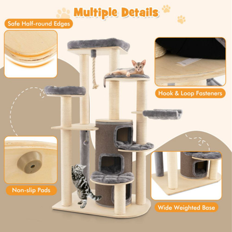 Multi-Level Cat Tree With 3-Storey Cat Condo