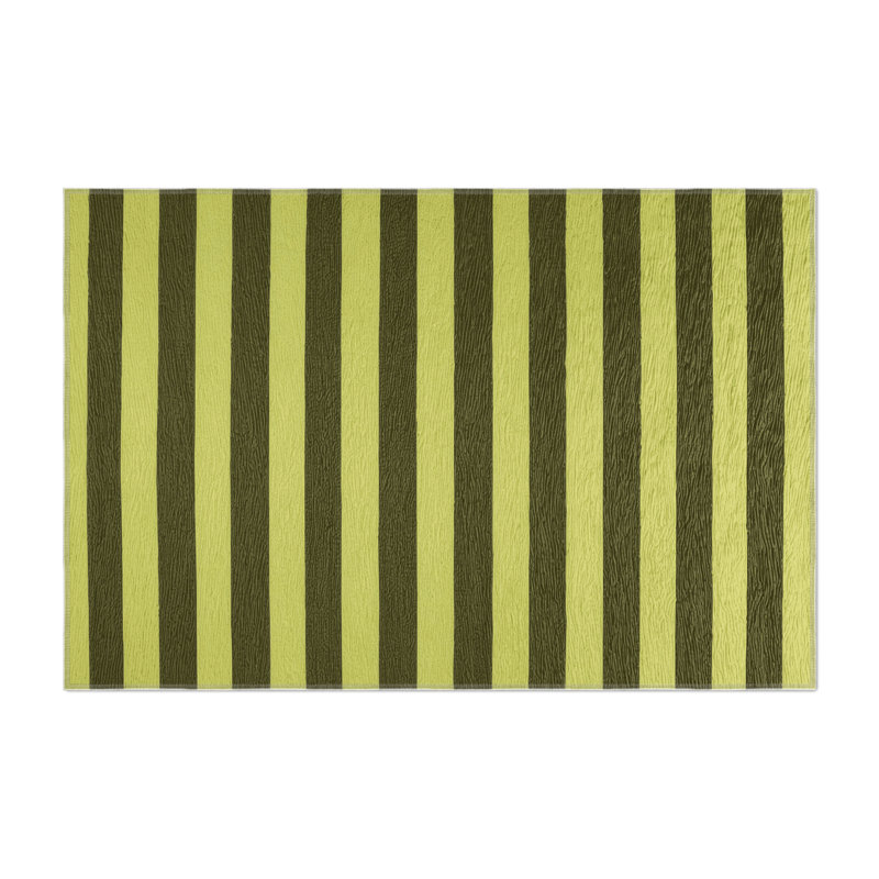 HorizontalStripes Brown Indoor and Outdoor Area Rug, Rectangle 3' x 5'