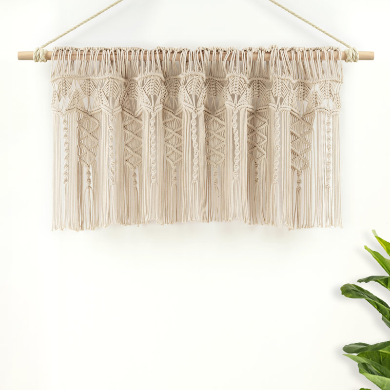 Cantonnière en coton texturé Lush Decor, Brun