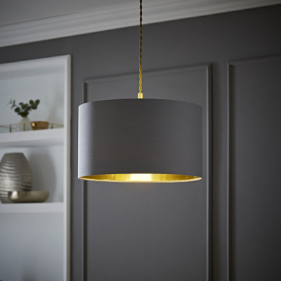 20 cm H Drum Cotton Pendant Shade ( Uno )