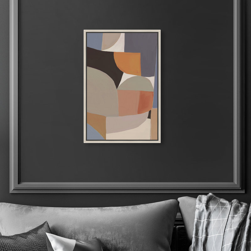 Muted Truth Canvas Abstract Print by Oliver Gal, Black Frame, 10 x 15, 25"H x 17"W, Silver Floater Frame