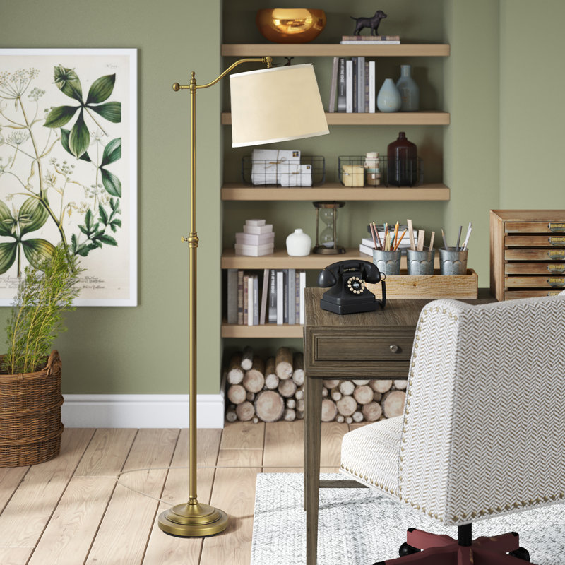Gwendolyn 62.5'' Task Floor Lamp, Antique Brass