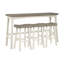 Ensemble bistro 4 pièces, tabourets de table et de bar et mobilier en bois d'hévéa massif transitionnel-1641761300-1641761291-1641761289