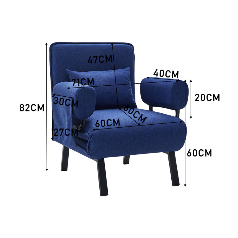 Rahn Upholstered Accent Chair, Blue