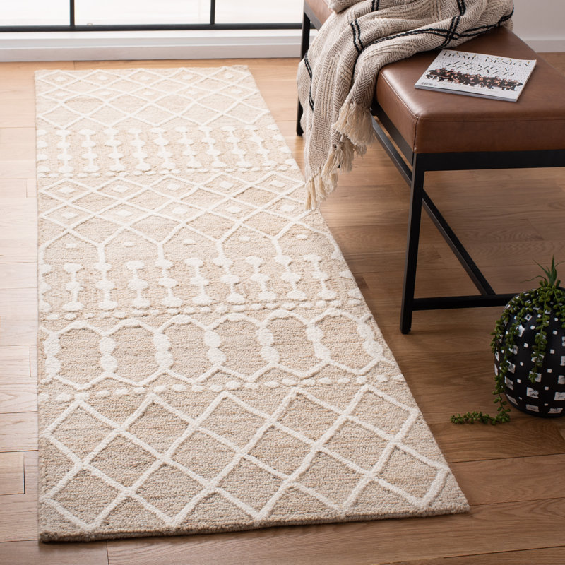 Avah Hand Tufted Wool Southwestern Rug, Runner 2'3" x 13'