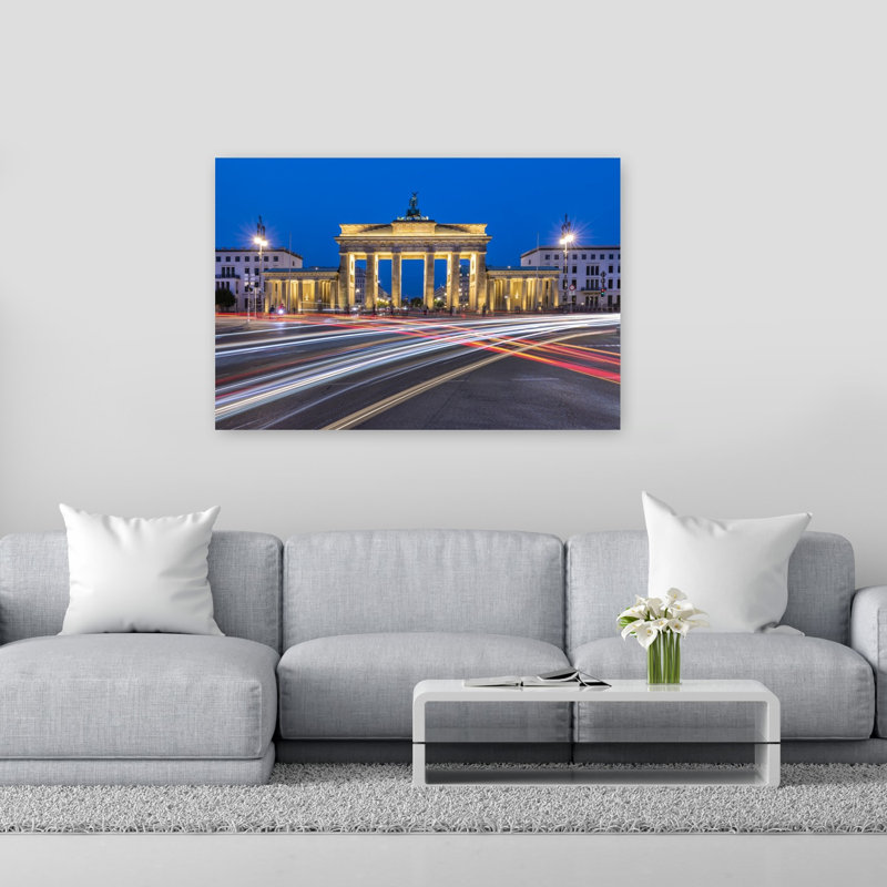 Porte de Brandebourg, impression d'art mural abstrait contemporain, H 40 po x l 60 po