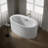 Sunstruck 60 In. x 34 In. Oval Freestanding Bath with Bask Heated Surface and Straight Shroud-36690100