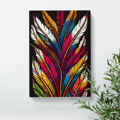Splashed Feathers No.1 Abstract - Wall Art