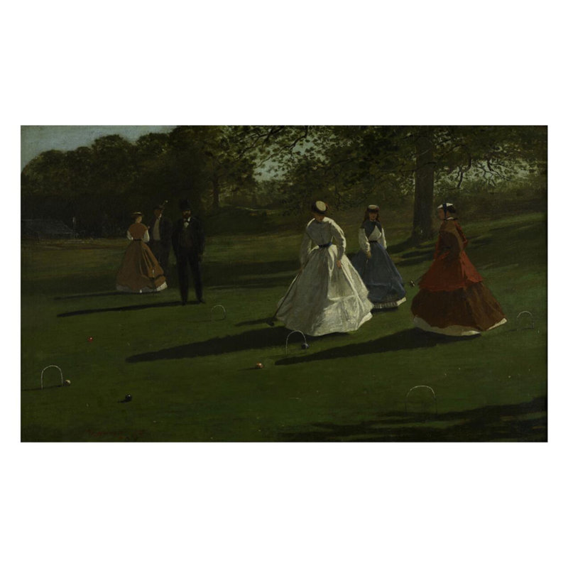 Croquet joueurs par Winslow Homer - estampe numérique, H 22 po x l 28 po