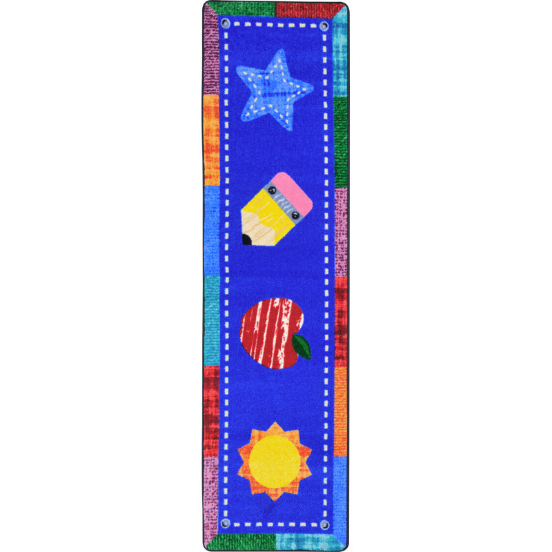 Kid Essentials Alphabet Upcycle Area Rug, Runner 2'1" x 7'8"