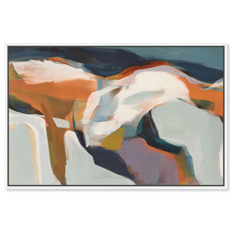 «Stillness Maelstrom II», reproduction d'art sur toile par Art Remedy, Cadre blanc, 30" H x 45" W