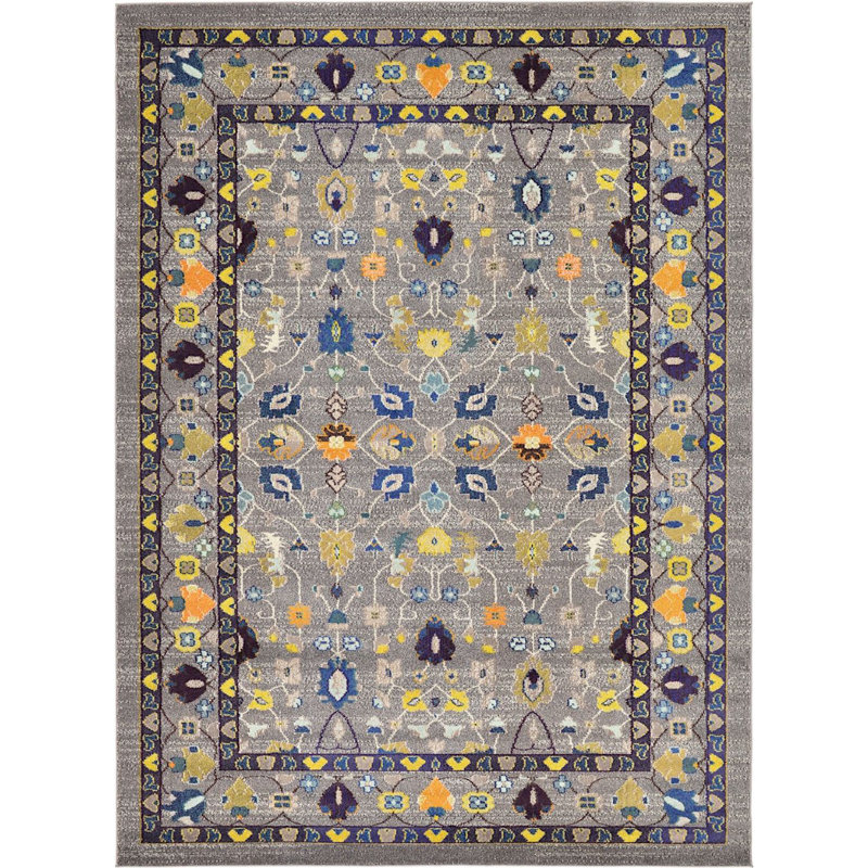 Tapis oriental gris Eddins, Rectangle 9 pi x 12 pi