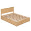 Lit plateforme moderne en bois compact avec tiroirs de rangement