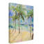 «Palm Trees Coastal», reproduction d'aquarelle sur toile tendue-33538854