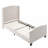 Bed Frame with 49.21"High Back Upholstered Headboard-1183112754