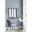 Miroir mural 36 po x quatre ovales avec cadre carré en fer noir