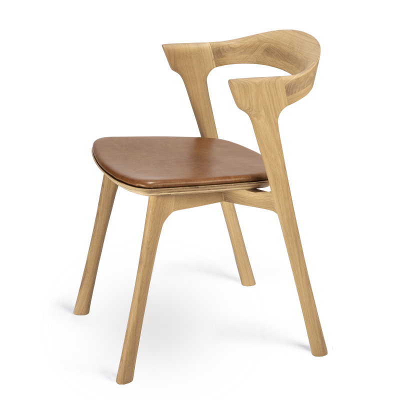 Bok Leather Dining Chair, Cognac Leather, Oak