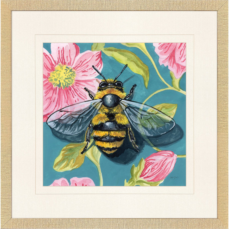 «Bee on Wall», art encadré