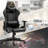 Inbox Zero Gaming Chair With Zodiac Star Sign Poker Crown Adjustable Reclining Ergonomic Swiveling PC & Racing Game Chair in Black