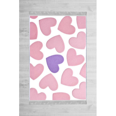 Bonifacio Kilim Pink/Purple/White Rug